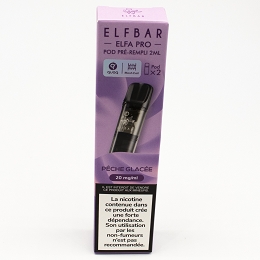 Elf Bar PACK DE 2 PODS ELFA PRO  2ML<br>Pêche Glaçée