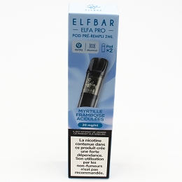  PACK DE 2 PODS ELFA PRO  2ML<br>Myrtille Framboise Acidul 