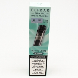  PACK DE 2 PODS ELFA PRO  2ML<br>Menthe verte 
